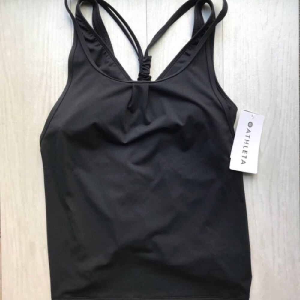 S/M/L⭐️Athleta Tankini Back Tie Swim Top NWT - Picture 2 of 8